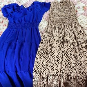Full length ruffle dresses